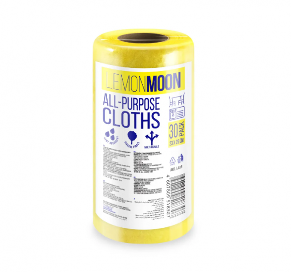 Viscose napkin in a roll 230x250 80g/m? 30 pcs. Lemon Moon Art. L406